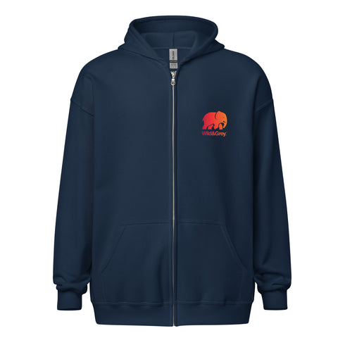 Elephant Conservation - Full Zip Womens Hoodie